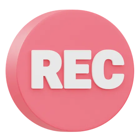 Aufzeichnen  3D Icon