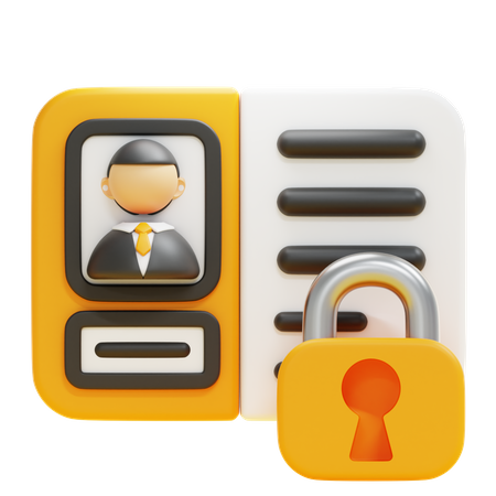 Privatsphäre  3D Icon