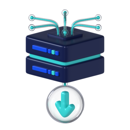 Datenserver-Download  3D Icon