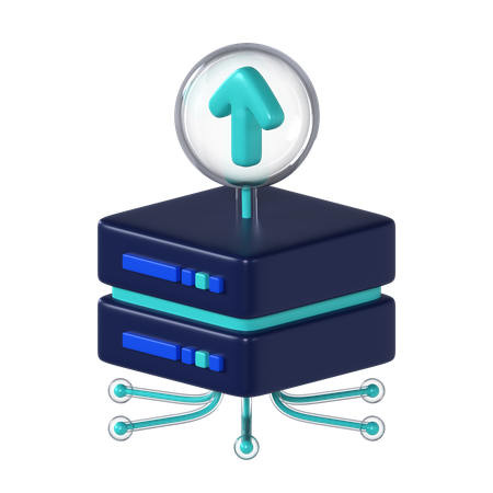 Datenserver-Upload  3D Icon