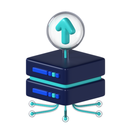 Datenserver-Upload  3D Icon