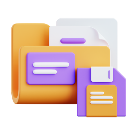 Datenspeicherung  3D Icon