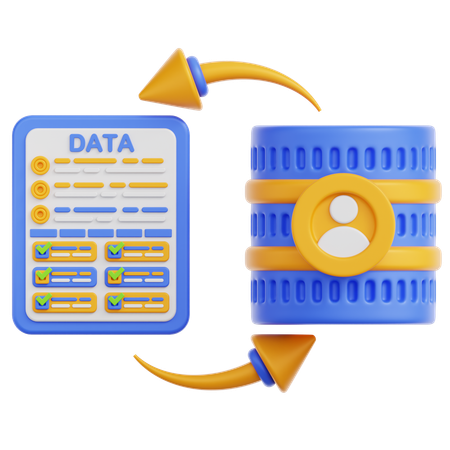 Datentransformation  3D Icon