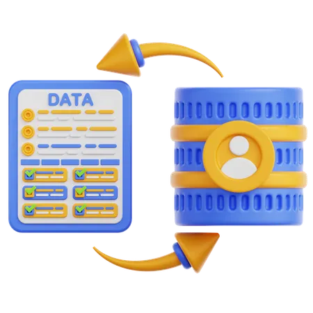 Datentransformation  3D Icon