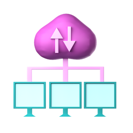 Datenübertragung  3D Icon