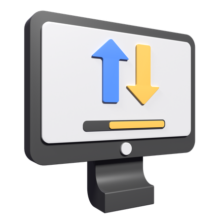 Datentransfer  3D Icon