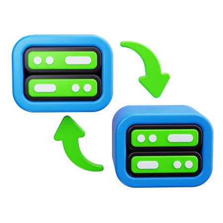 Datentransfer  3D Icon