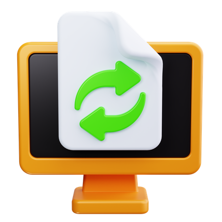 Datentransfer  3D Icon