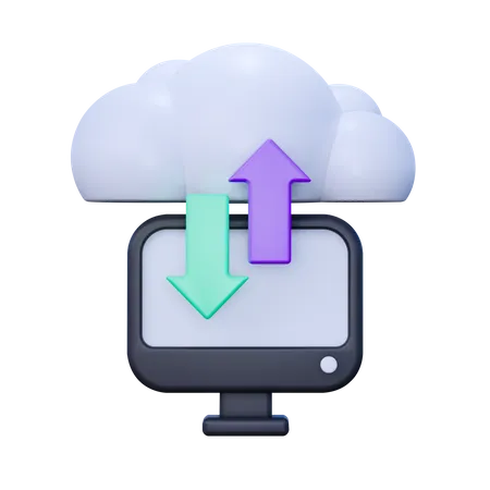 Datentransfer  3D Icon