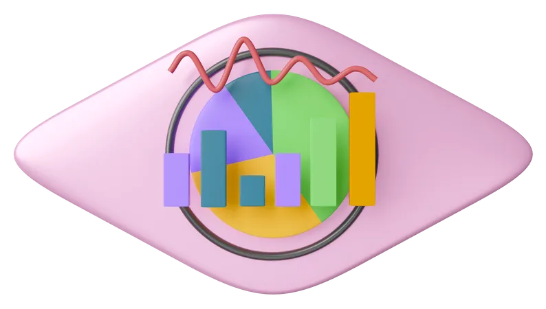 Balkendiagramm Kreisdiagramm Mit Analyse Geschaftlicher Finanzdaten 3D Icon