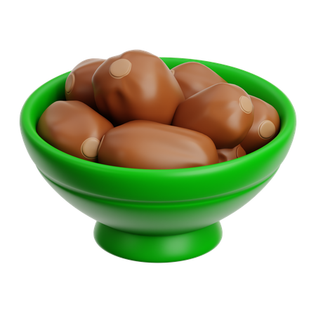 Dates Bowl  3D Icon