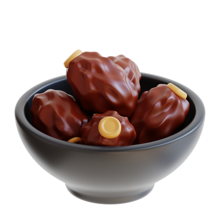 Dates Bowl  3D Icon