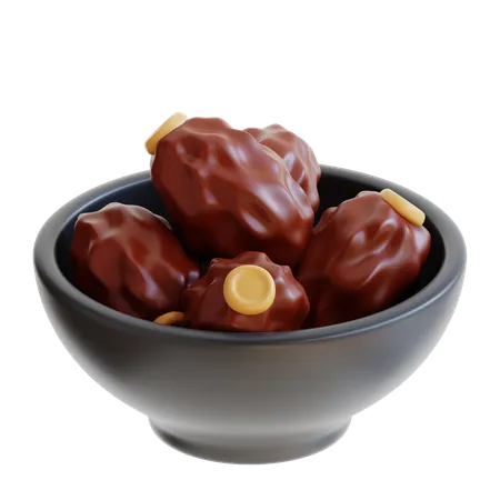 Dates Bowl  3D Icon