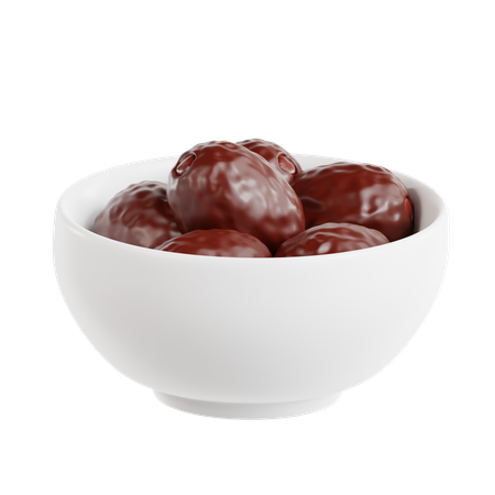 Dates Bowl  3D Icon