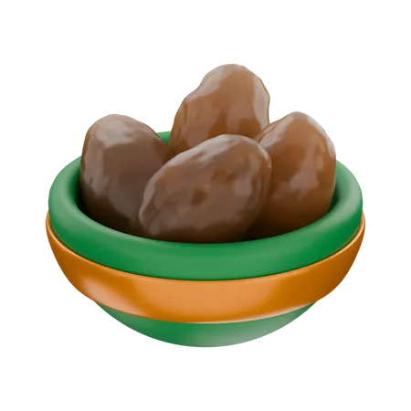 Dates Bowl  3D Icon