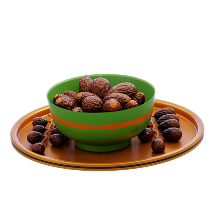 Dates Bowl  3D Icon