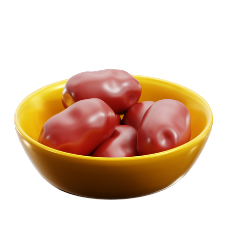 Dates Bowl  3D Icon