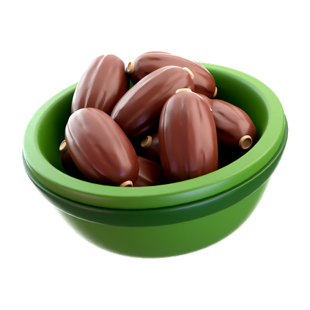 Dates Bowl  3D Icon