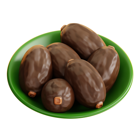 Dates Bowl  3D Icon