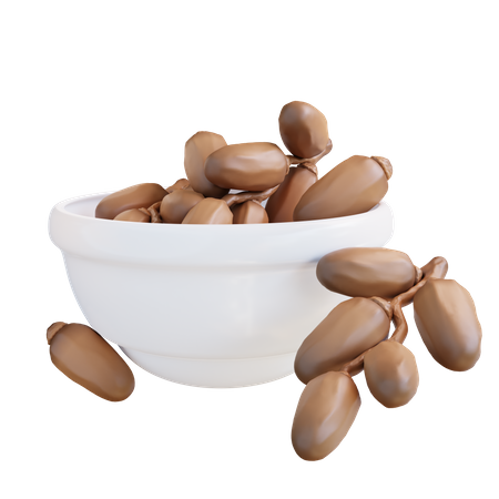 Dates Bowl  3D Icon