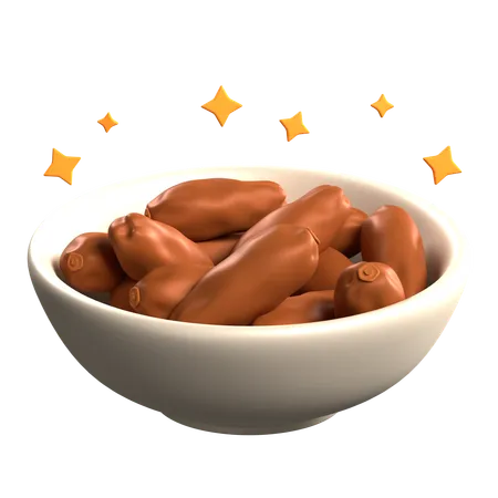 Dates Bowl  3D Icon