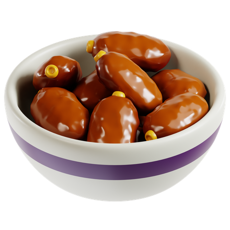 Dates Bowl  3D Icon