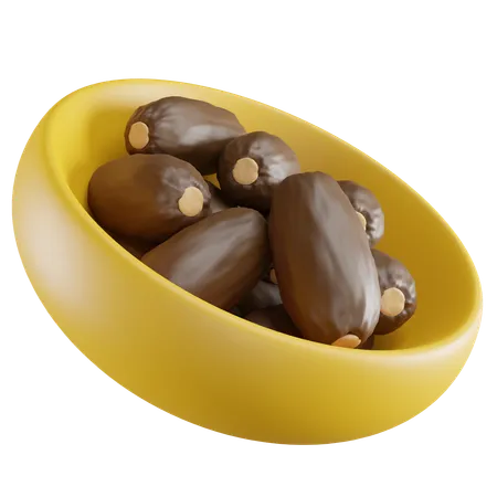 Dates Bowl  3D Icon