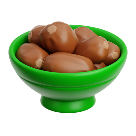 Dates Bowl  3D Icon