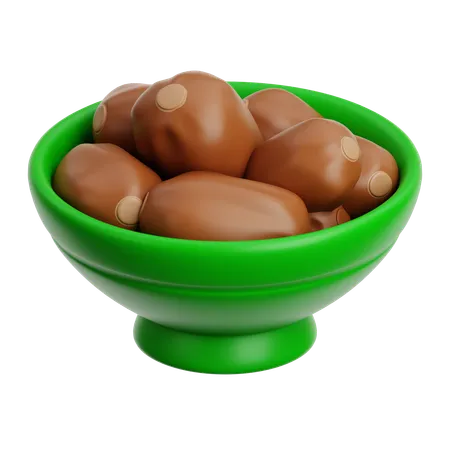 Dates Bowl  3D Icon