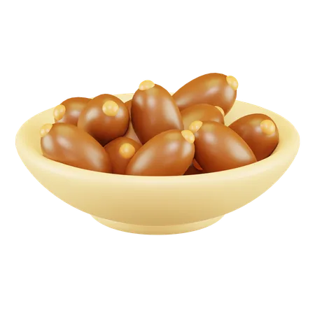 Dates bowl  3D Icon