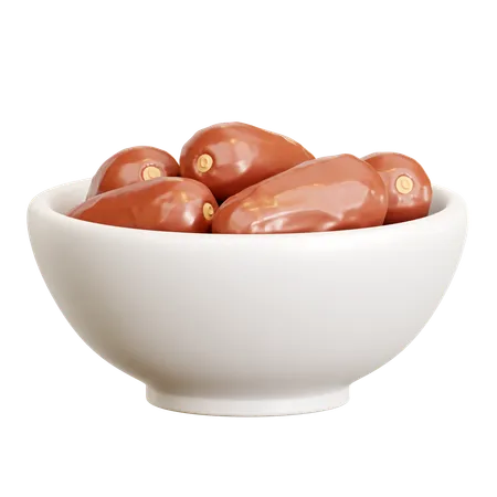 Dates Bowl  3D Icon