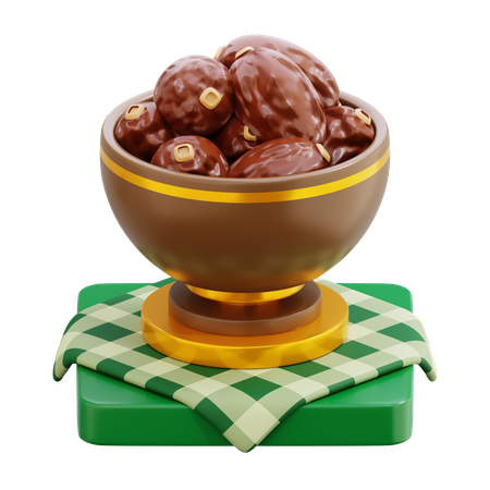 Dates Bowl  3D Icon