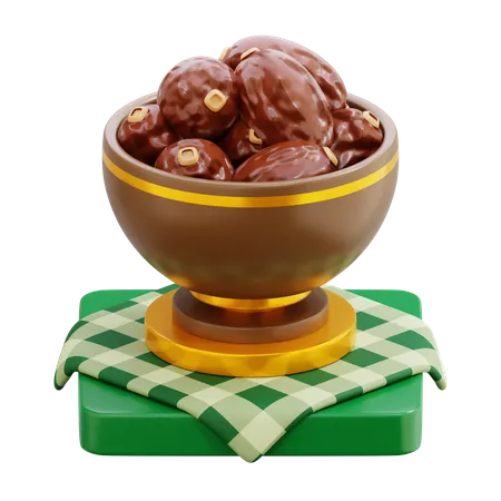 Dates Bowl  3D Icon