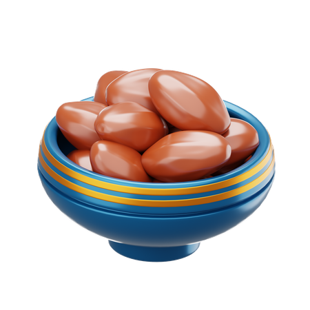 Dates Bowl  3D Icon