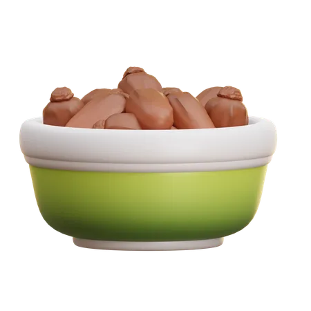 Dates Bowl  3D Icon