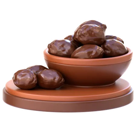 Dates Bowl  3D Icon