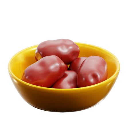 Dates Bowl  3D Icon