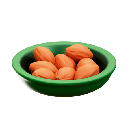 Dates Bowl  3D Illustration