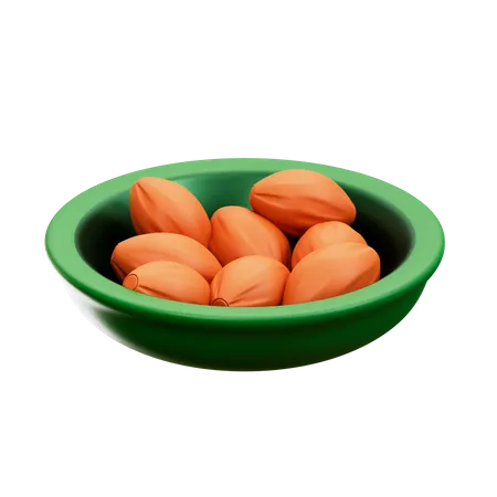 Dates Bowl  3D Illustration