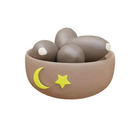Ramadhan And Eid Mubarak 3 D Icon 3D Illustration