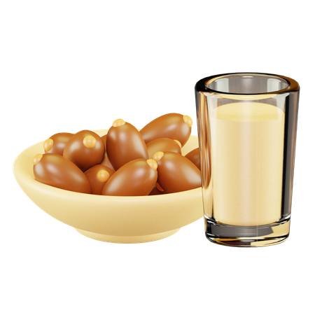 Dates for iftar  3D Icon