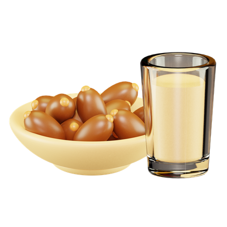 Dates for iftar  3D Icon