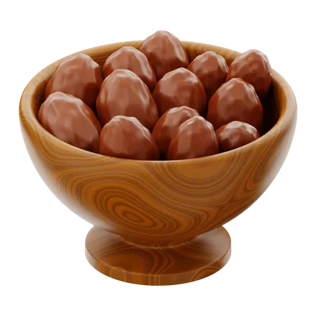 Dates Fruit Bowl  3D Icon