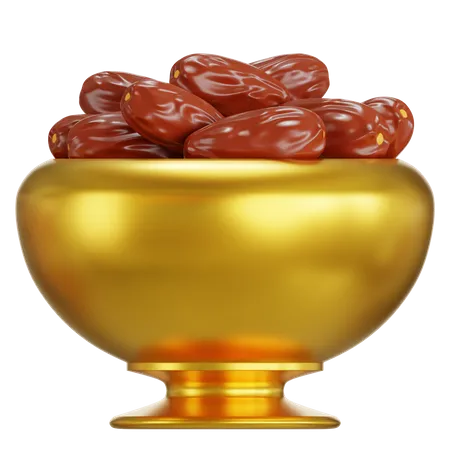 Dates Fruit Bowl  3D Icon