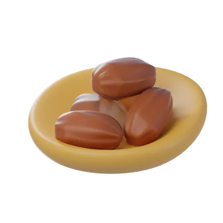 Dates Fruit Bowl  3D Icon