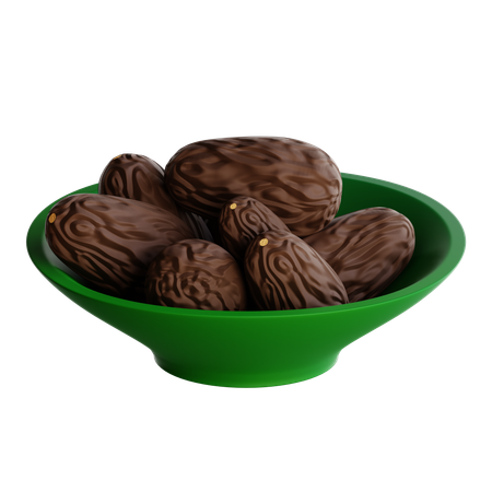 Dates Fruit Bowl  3D Icon