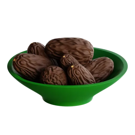 Dates Fruit Bowl  3D Icon