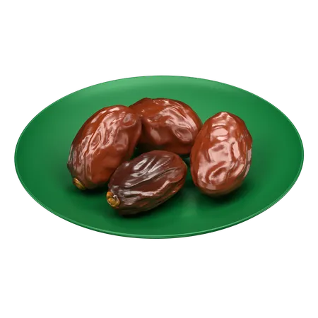 Dates Fruit Dish  3D Icon