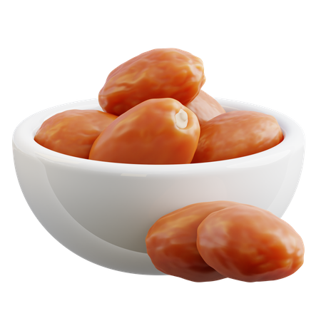 Dates In A Bowl  3D Icon
