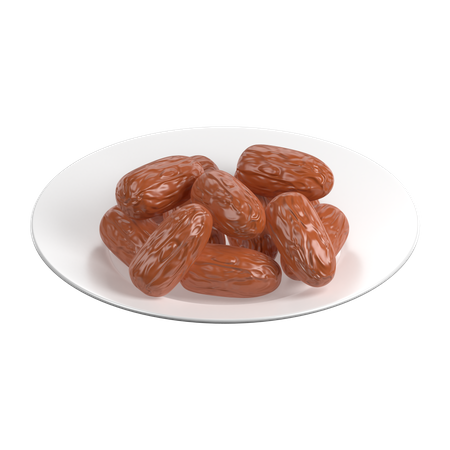 Dates in Plate  3D Icon